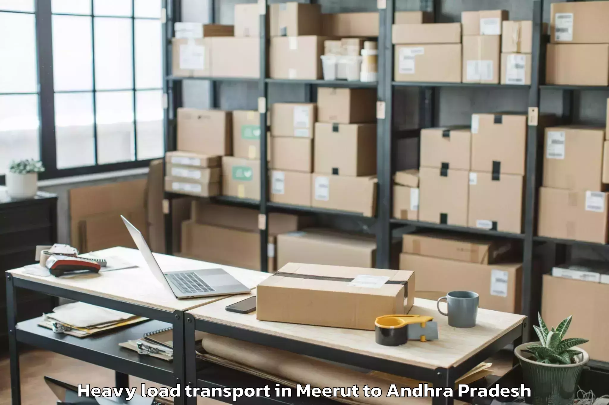 Leading Meerut to Pamarru Heavy Load Transport Provider